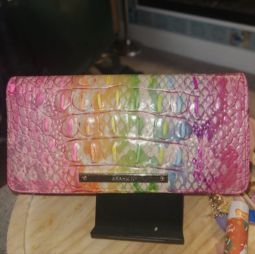 Brahmin Rainbow Optimism Melbourne Ombre Duxbury Large Satchel Pristine &wallet - Picture 16 of 16